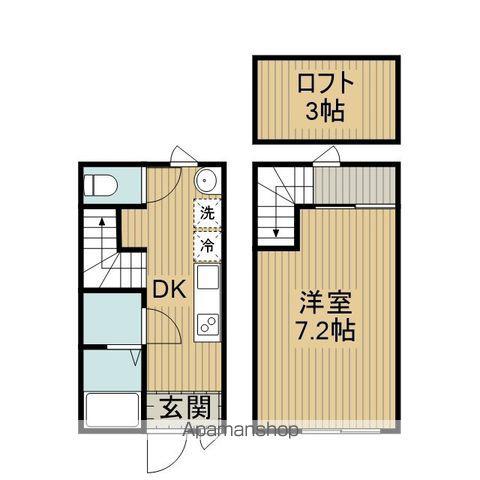 ナナザスタイル長浜(1DK/1階)の間取り写真