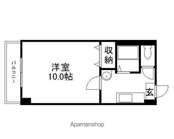 アジュール下中野(1K/3階)の間取り写真