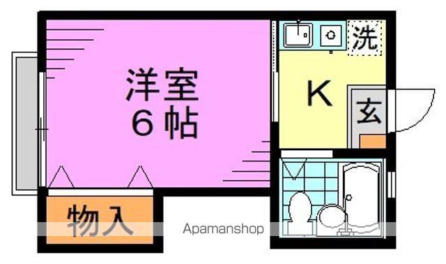 アコールK(1K/1階)の間取り写真