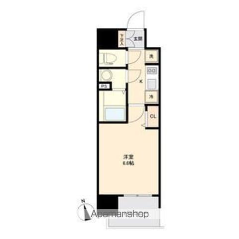 アステリ鶴舞トゥリア(1K/14階)の間取り写真