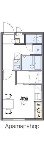 レオパレスベルハイム笠山(1K/2階)の間取り写真