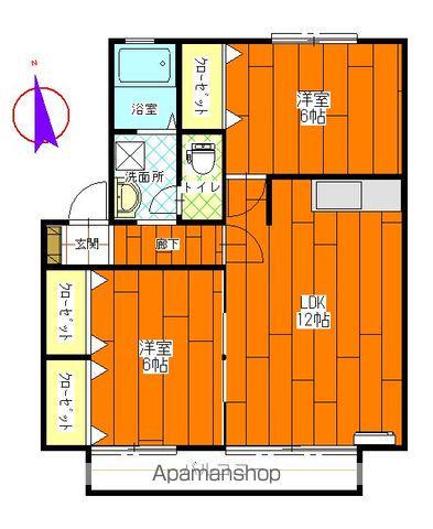 セジュールN A棟(2SDK/1階)の間取り写真