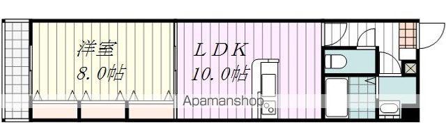 アリスト・ラ・フェンテ(1LDK/5階)の間取り写真
