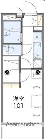 レオパレスFUKASION五香(1K/3階)の間取り写真