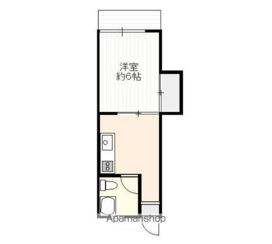 淀川マンション(1K/1階)の間取り写真