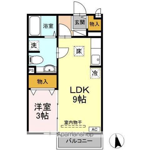 ロイヤルシャンティⅡ(1LDK/1階)の間取り写真