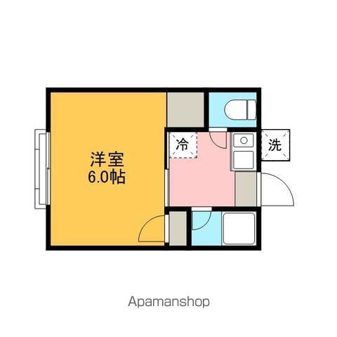 センターコート広大前通A(1K/2階)の間取り写真