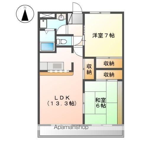 プロニティ五反田(2LDK/3階)の間取り写真