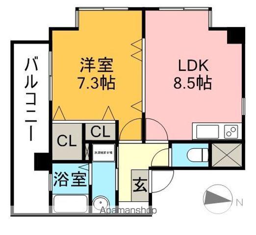 フィルリッチ(1LDK/2階)の間取り写真