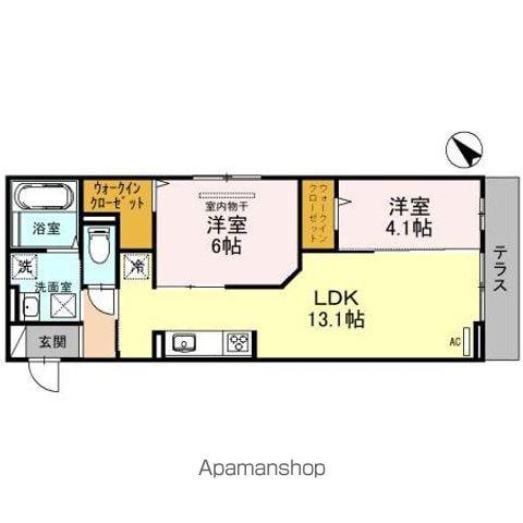 フォンテーヌ(2LDK/1階)の間取り写真