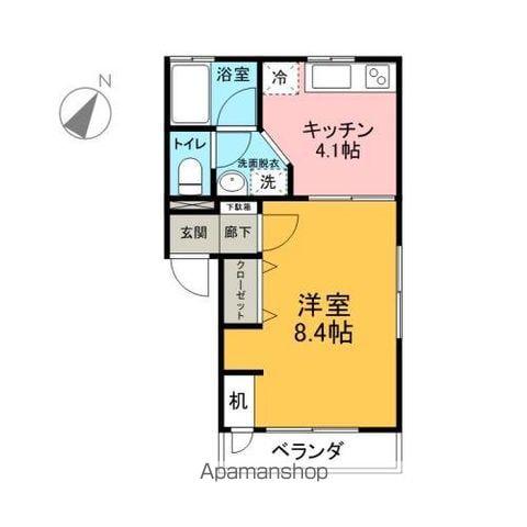 SUNコーポ(1K/1階)の間取り写真