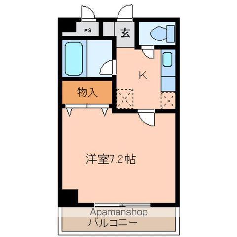 ガーデンプレイスT&T(1K/2階)の間取り写真