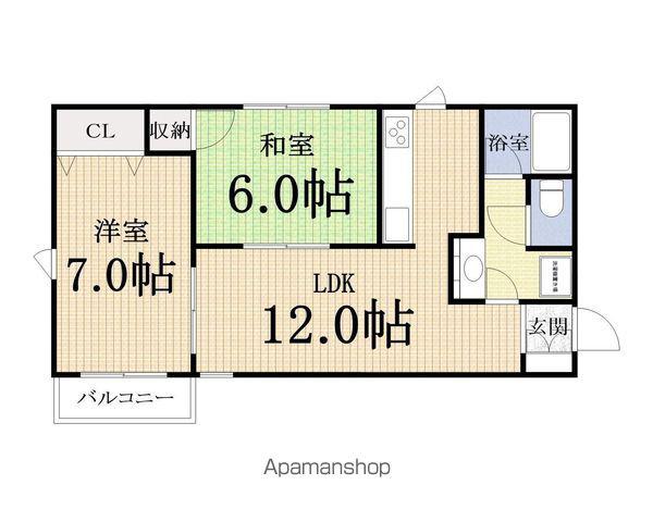 DOMUS高倉(2LDK/6階)の間取り写真