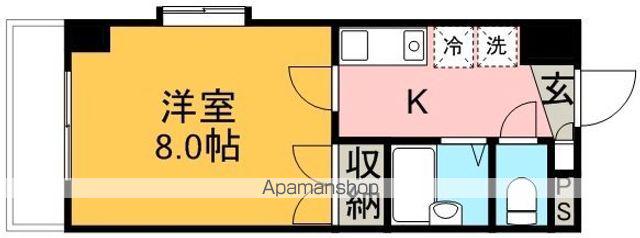 アンシャンテ坂戸(1K/4階)の間取り写真