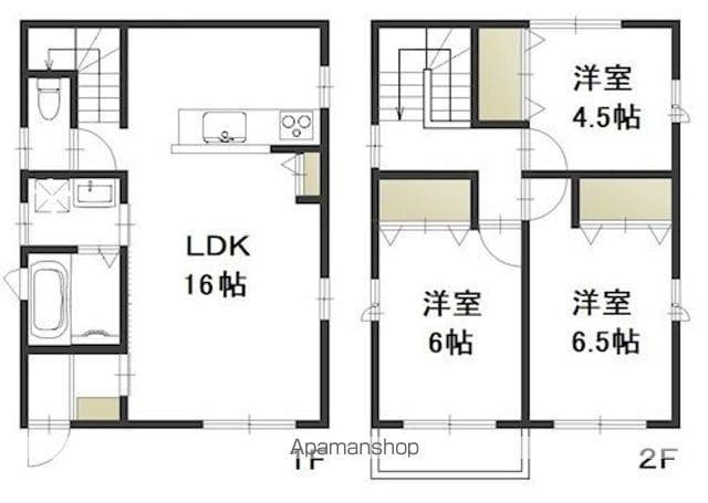 宇野線 備前西市駅 徒歩55分 2階建 築11年(3LDK)の間取り写真