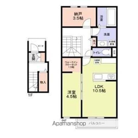 JUSTE PAIX SATO(1SLDK/1階)の間取り写真