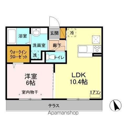 マミール(1LDK/1階)の間取り写真