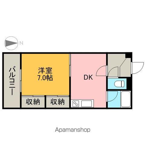 第2栄スカイタウン(1DK/2階)の間取り写真