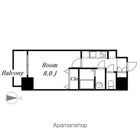 メイクスアート太閤通(1K/5階)の間取り写真