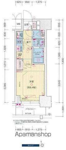 プレサンス広小路通今池(1K/2階)の間取り写真