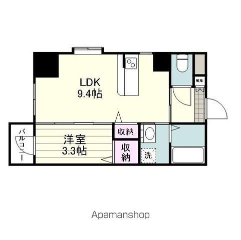 チェリーズいづろ(1LDK/4階)の間取り写真