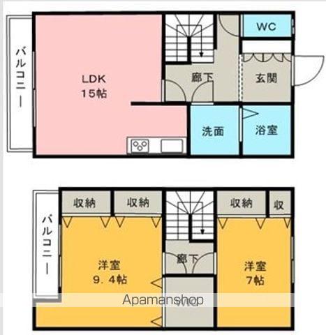 MONTESTELLAⅠ・Ⅱ(2LDK)の間取り写真