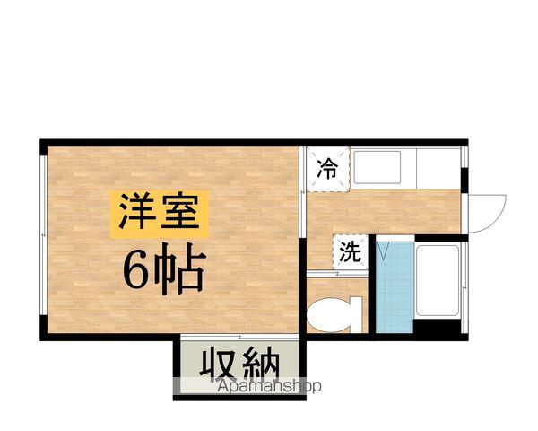 コーポ内藤(1K/1階)の間取り写真