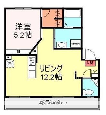 鈴木ハイツ(1LDK/2階)の間取り写真