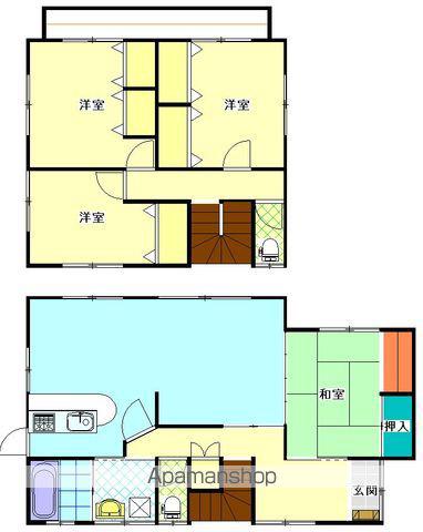 宮崎県宮崎市 2階建 築21年(4LDK)の間取り写真