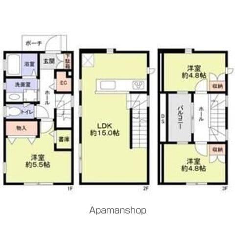 東京地下鉄丸ノ内線 中野坂上駅 徒歩8分 3階建 築9年(3LDK)の間取り写真