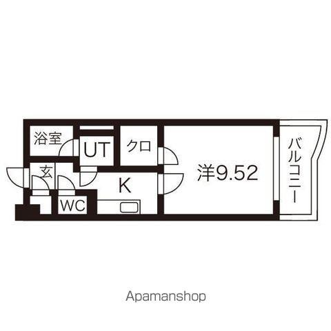 シェーンブルク(1K/2階)の間取り写真