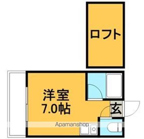 ツインリッチ和白東A(ワンルーム/1階)の間取り写真