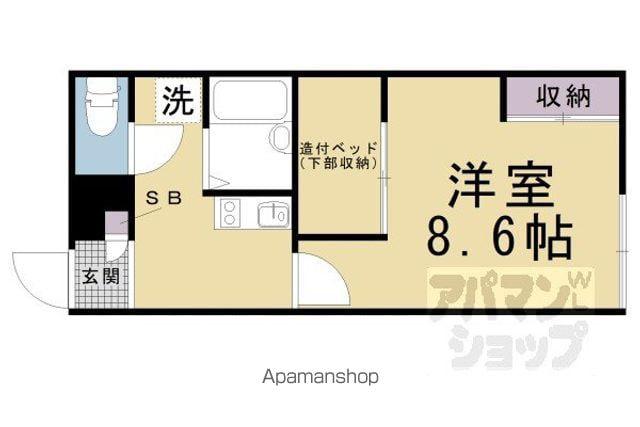 レオパレス石山(1K/2階)の間取り写真