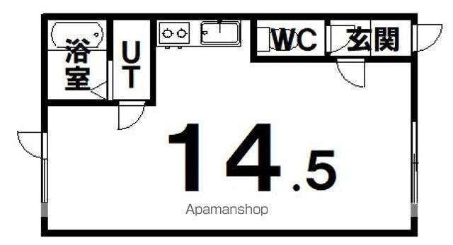 パークヒルズ(ワンルーム/2階)の間取り写真
