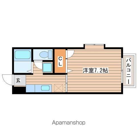 フレール中山弐(1K/2階)の間取り写真