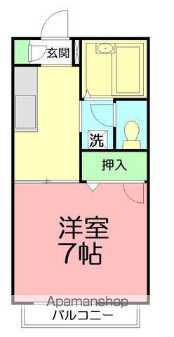 エーデルハイムⅡ(1K/2階)の間取り写真