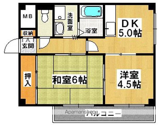 ロイヤルコート清水丘(2DK/2階)の間取り写真