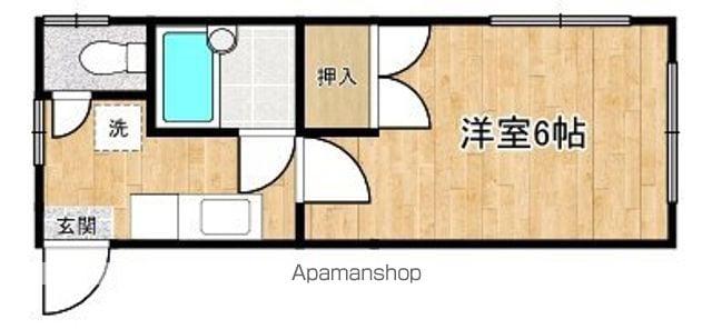 サンハイツ太陽(1K/2階)の間取り写真