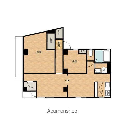 プライム伊藤(2LDK/3階)の間取り写真