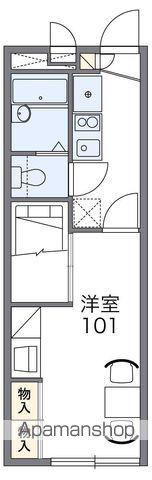 レオパレス飛鳥(1K/1階)の間取り写真