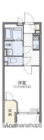 レオネクストラギⅡ(1K/1階)の間取り写真