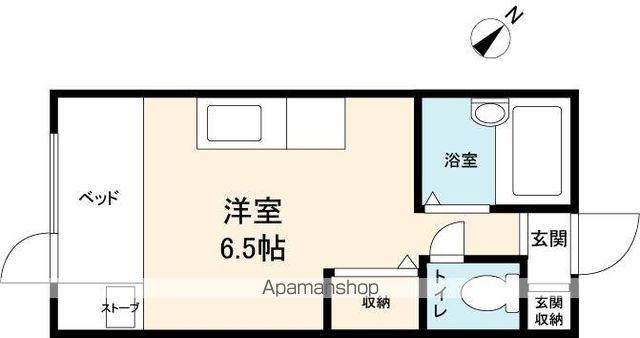 DERA2(ワンルーム/3階)の間取り写真