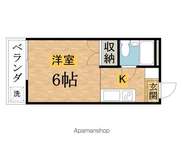 サンアベニュー二葉(ワンルーム/2階)の間取り写真