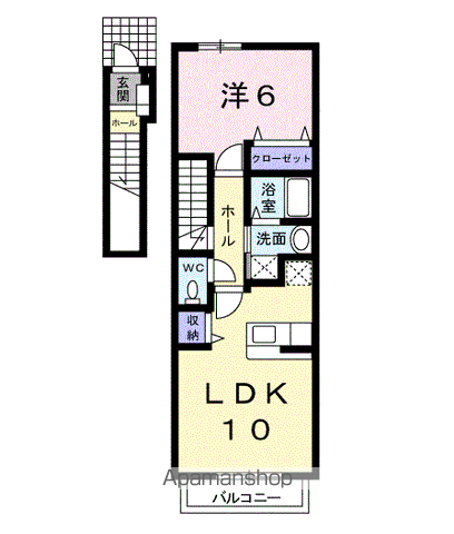 ツインエクセルⅡ(1LDK/2階)の間取り写真