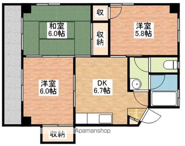アイライフ(3DK/2階)の間取り写真