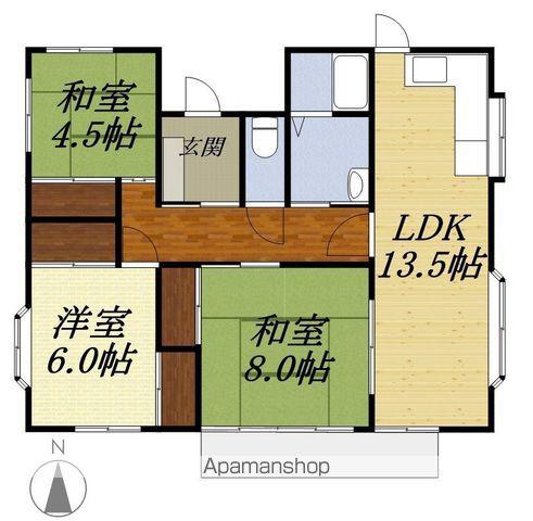 東海道本線 袋井駅 徒歩12分 1階建 築43年(3LDK)の間取り写真