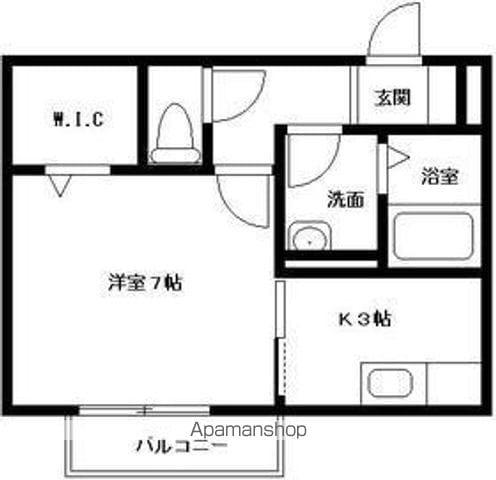 エントピアC(1K/1階)の間取り写真