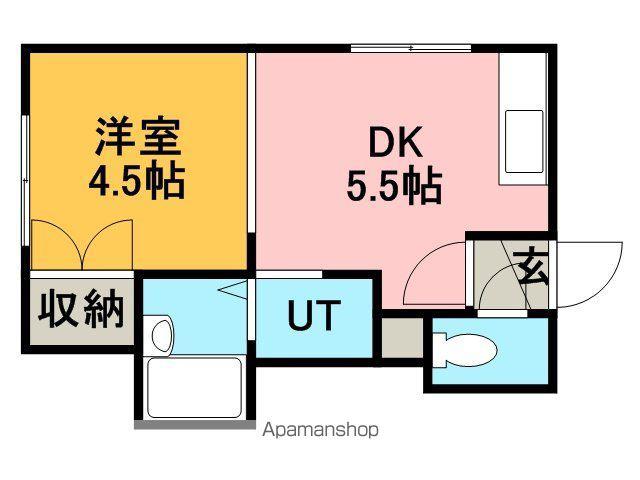 サンコート稲穂Ⅱ(1DK/1階)の間取り写真