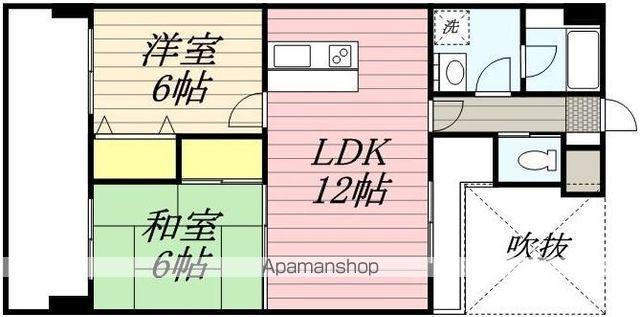 YGM新橋21(2LDK/6階)の間取り写真