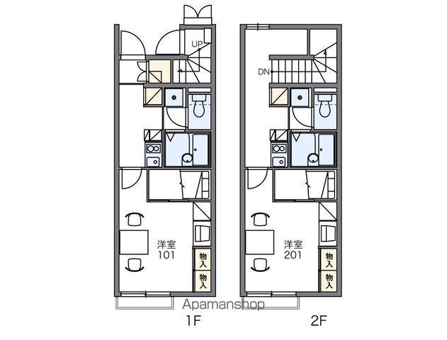 レオパレスコンフォート藍住(1K/2階)の間取り写真